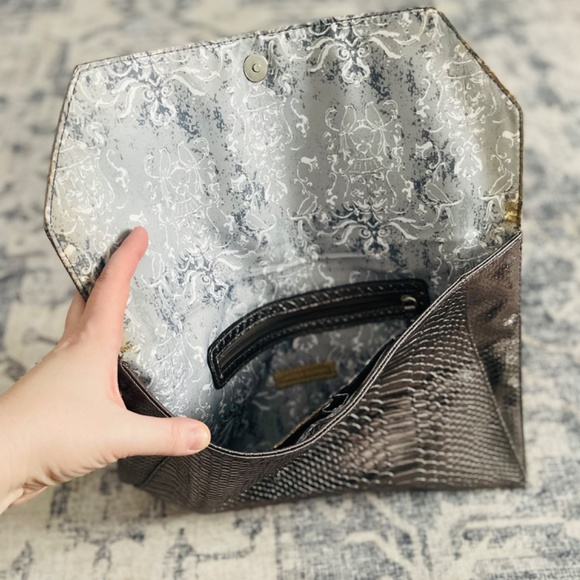 Oversized Pewter Clutch - Picture 3 of 4